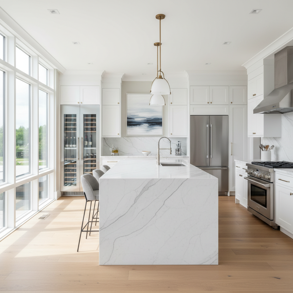 Luxury kitchen with premium built-in appliance installation